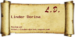 Linder Dorina névjegykártya